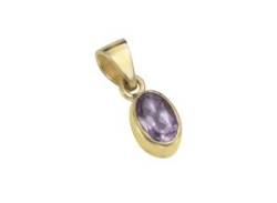 Ketten-Anhänger VIVANCE "333/- Gelbgold mit Amethyst" Schmuckanhänger Gr. ONE-SIZE, Gold, 0,5 g, gelb (gelb, lila) Damen Anhänger von Vivance