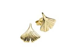 Paar Ohrstecker VIVANCE "333/- Gelbgold Ginkgo 12x12mm" Ohrringe Gr. ONE-SIZE, Gold, gelb Damen Ohrstecker von Vivance