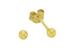 Paar Ohrstecker VIVANCE "585 Gold Kugel 3mm" Ohrringe Gr. ONE-SIZE, Gold, gelb Damen Ohrstecker Ohrschmuck von Vivance