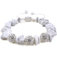 Vivance Armband "Glamour Shamballa" Armband mit Kristallen und Steinen in Makrame eingeflochten, mit Howlith und Zirkonia von Vivance