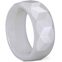 Vivance Partnerring "YIN YANG" Facettierter weißer Ceramic Ring "WHITE", mit Seitenschliff von Vivance