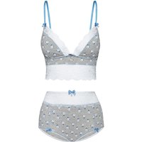 Vive Maria BH - Blue Rose Set - XS bis XXL - für Damen - Größe L - grau/weiß von Vive Maria