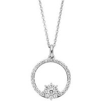 VIVENTY Kette mit Anhänger 784552 Halskette mit Anhänger Damen Kreis Zirkonia Sterling-Silber 45 von Viventy