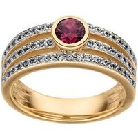 VIVENTY Silberring 782311 Ring Damen Roter Topaz Zirkonia Silber Roségold Gr. 56 von Viventy