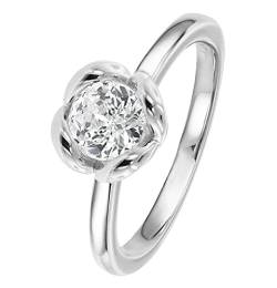 Viventy Damenring 925 Silber Rosebush Verlobungsring Zirkonia 783376-58 Ringgröße 58/18,5 von Viventy