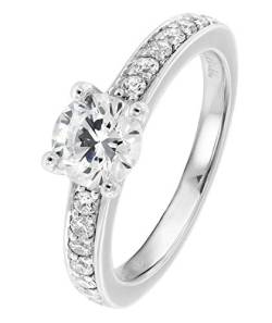 Viventy Verlobungsring Silber 925 Antragsring Zirkonia Damen-Ring 764481-58 Ringgröße 58/18,5 von Viventy