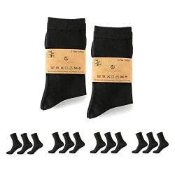 Vivi Idee® 12 Paar Premium Bambus Business Socken, schwarze Strümpfe Anzugsocken, Damen und Herren, anti Schweiß, atmungsaktive (39-42, regular, Schwarz) von Vivi Idee