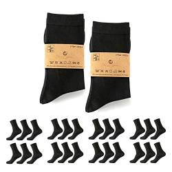 Vivi Idee® 24 Paar Premium Bambus Business Socken, schwarze Strümpfe Anzugsocken, Damen und Herren, anti Schweiß, atmungsaktive (39-42, regular, Schwarz) von Vivi Idee