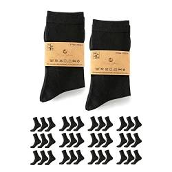 Vivi Idee® 36 Paar Premium Bambus Business Socken, schwarze Strümpfe Anzugsocken, Damen und Herren, anti Schweiß, atmungsaktive (43-46, regular, Schwarz) von Vivi Idee