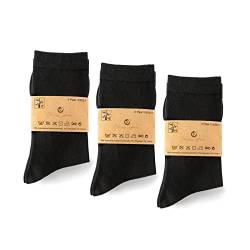 Vivi Idee® 9 Paar Premium Bambus Business Socken, schwarze Strümpfe Anzugsocken, Damen und Herren, anti Schweiß, atmungsaktive (39-42, regular, Schwarz) von Vivi Idee