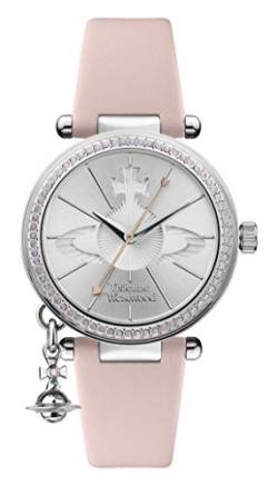 Vivienne Westwood Orb Pastelle Ladies Quartz Watch with Silver Dial & Pink Leather Strap VV006SLPK von Vivienne Westwood