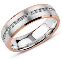 Vivo Silberring Ring, Damen von Unique, 925er Silber, rosé mit Zirkonia (Größe: 48mm) von Vivo