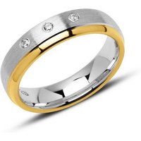 Vivo Silberring Unique Ring für Damen aus 925er Silber, teilvergoldet mit Zirkonia von Vivo