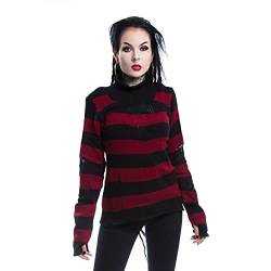 Vixxsin Annabella Top Frauen Strickpullover rot/schwarz M 100% Polyacryl Basics, Rockwear von Vixxsin