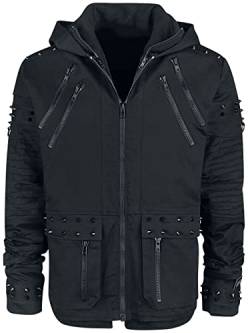 Vixxsin Black Chrome Jacket Männer Winterjacke schwarz M 100% Baumwolle Gothic, Rockwear von Vixxsin