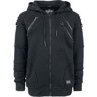 Vixxsin - Gothic Kapuzenjacke - Black Chrome Hood - S bis XXL - für Männer - Größe S - schwarz von Vixxsin