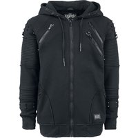 Vixxsin - Gothic Kapuzenjacke - Black Chrome Hood - S bis XXL - für Männer - Größe XL - schwarz von Vixxsin
