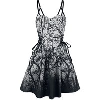 Vixxsin - Gothic Kleid knielang - Forest Dress - S bis XXL - für Damen - Größe L - schwarz von Vixxsin