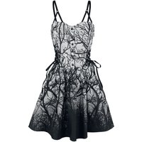 Vixxsin - Gothic Kleid knielang - Forest Dress - S bis XXL - für Damen - Größe S - schwarz von Vixxsin