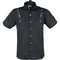 Vixxsin - Gothic Kurzarmhemd - RE Shirt - S bis XXL - für Männer - Größe S - schwarz von Vixxsin