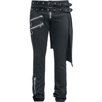 Vixxsin - Gothic Stoffhose - Graves Pant Slim Fit - W30L32 bis W38L34 - für Männer - Größe W38L34 - schwarz von Vixxsin