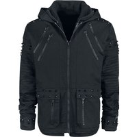 Vixxsin - Gothic Winterjacke - Black Chrome Jacket - S bis XXL - für Männer - Größe XXL - schwarz von Vixxsin