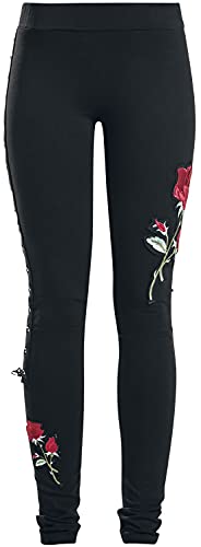 Vixxsin Rose Corset Legging Frauen Leggings schwarz M 95% Baumwolle, 5% Elasthan Romantik von Vixxsin