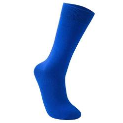 Vkele Socken für Damen und Herren aus feinster Baumwolle, Ideal als Geschenke, einfarbig Dunkelblau, Crew Socken, 1 Paar, Gr. 43-46 43 44 45 46 von Vkele