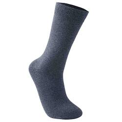 Vkele Socken für Damen und Herren aus feinster Baumwolle, Ideal als Geschenke, einfarbig Grau, Crew Socken 1 Paar, Gr. 39-42 39 40 41 42 von Vkele