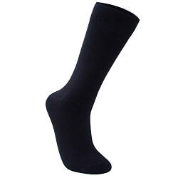 Vkele Socken für Damen und Herren aus feinster Baumwolle, Ideal als Geschenke, einfarbig Schwarz, Crew Socken 1 Paar, Gr. 43-46 43 44 45 46 von Vkele