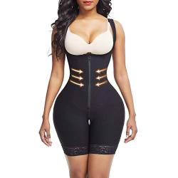 Vlejoy Waist Trainer Ganzkörper Shaper Fajas Colombianas Reductora Taillentrainer Abnehmen Shapewear Butt Lifter Bauchkontrolle Korrektive Unterwäsche-Black_XL_China von Vlejoy