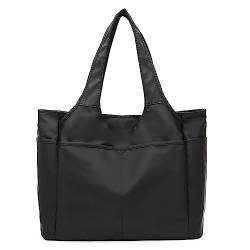 Vllcsla Reisetaschen für Damen 42x30x18cm Sporttasche Duffle Bag Leicht 22.68L mit Multi-Pockets, Wasserdicht und Reißfest Duffle Bag (Schwarz) von Vllcsla