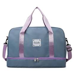 Vllcsla Sporttasche 38.4L Reisetasche mit großem Fassungsvermögen mit Schuhfach und Nasstasche - Verschleißfeste Fitnesstasche Weekender-Tasche für Männer und Frauen von Vllcsla