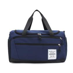 Vllcsla Sporttasche für Männer und Frauen 32,26 Liter Fitnesstasche mit Nasstasche und Schuhfach, wasserdichte Reisetasche für Handgepäck (Blau) von Vllcsla