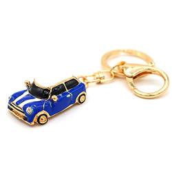 VmG-Store Mini Schlüsselanhänger Cooper Kult Auto aus Metall Geschenk für Fans (Blau) von VmG-Store