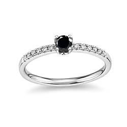 Vml Jewellers Erstellter Edelstein runder facettierter schwarzer Onyx Cz-Ringe - 925er Sterlingsilber Schwarzer schwarzer Onyx Cz-Edelsteinringe - Großhandels-Schmuckgeschenk für den Neujahrstag von Vml Jewellers