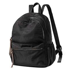 Vmokki Damen Rucksack Tagesrucksack Casual für Schule Arbeit Uni Wasserabweisend Leicht Daypack 14 Zoll Laptop Rucksäcke Handtasche (Schwarz) von Vmokki