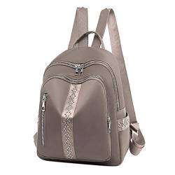 Vmokki Modern Damen Rucksack Daypack aus Oxford Stoff Wasserfest Klein Leicht Rucksäcke Damenrucksack Tagesrucksack (Grau) von Vmokki