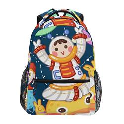 Cartoon-Astronautenkinder Schülerrucksack Studentenrucksack Kinderrucksack Büchertasche für die Reise Mädchen Jungs von Vnurnrn