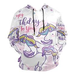 Cartoon-Baby-Einhorn Kapuzenpullover Sport Kapuzenpulli Herren Pullover 3D Druck Hoodie Sweatshirt Kapuzenjacke für Mädchen Jungen von Vnurnrn