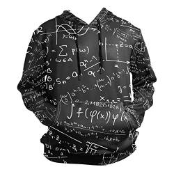 Vnurnrn Mathematische Formel Geometrische Kapuzenpullover Sport Kapuzenpulli Herren Pullover 3D Druck Hoodie Sweatshirt Kapuzenjacke für Mädchen Jungen von Vnurnrn