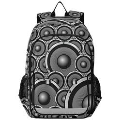 Vnurnrn Schöne Retro-Audio-Musik Schulter Rucksack Schulrucksack Jungen Mädchen Kinder Reflektierender Laptop Rucksäcke Kinderrucksack Für Schule von Vnurnrn