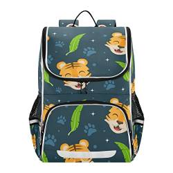 Vnurnrn Süße Lustige Baby Freude Tiger Kinderrucksack Schulter Rucksack für Jungen Mädchen Bookbag Laptop Büchertasche Rucksäcke Für Schule von Vnurnrn