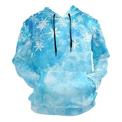 Vnurnrn Weihnachtskunst Schnee Schneeflocke Kapuzenpullover Sport Kapuzenpulli Herren Pullover 3D Druck Hoodie Sweatshirt Kapuzenjacke für Mädchen Jungen von Vnurnrn