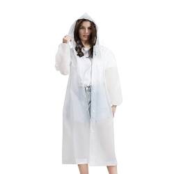 Voarge Eva Regenjacke Regenmantel für Erwachsene, für Damen und Herren Regenbekleidung Regencape Regenjacke Wasserdicht für Wandern Radfahren (XL, Weiß) von Voarge