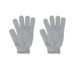 Voarge Peeling-Handschuhe, Körperpeeling-Handschuhe, Körperpeeling-Handschuhe für Erwachsene und Kinder, für Dusche, Spa, Massage, Entferner abgestorbener Hautzellen (Grau) von Voarge