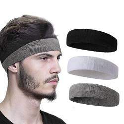 Voarge Stirnband für Herren und Damen, Elastische Stirnbänder für trainieren-Atmungsaktiv,Feuchtigkeitsableitend und Leuchtende, rutschfeste Feuchtigkeitstransport Athletische Headwear von Voarge