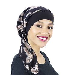 Vobozeany Kopfbedeckung Chemo Kopftuch für Damen Elastic Turban Muslimisches Bandana Schal Hut Bonnet Kopftücher für krebs Haarverlust von Vobozeany