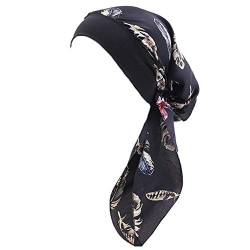 Vobozeany Kopftuch Turban Damen Elegante Elastic Headwrap Bandana kopfbedeckung Slouch Mütze Für Chemo Haarausfall von Vobozeany