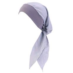 Vobozeany Kopftuch Turban Damen Elegante Elastic Headwrap Bandana kopfbedeckung Slouch Mütze Für Chemo Haarausfall von Vobozeany